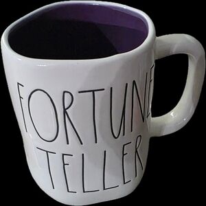 Rae Dunn Cream Mug with Purple Interior - 'Fortune Teller'